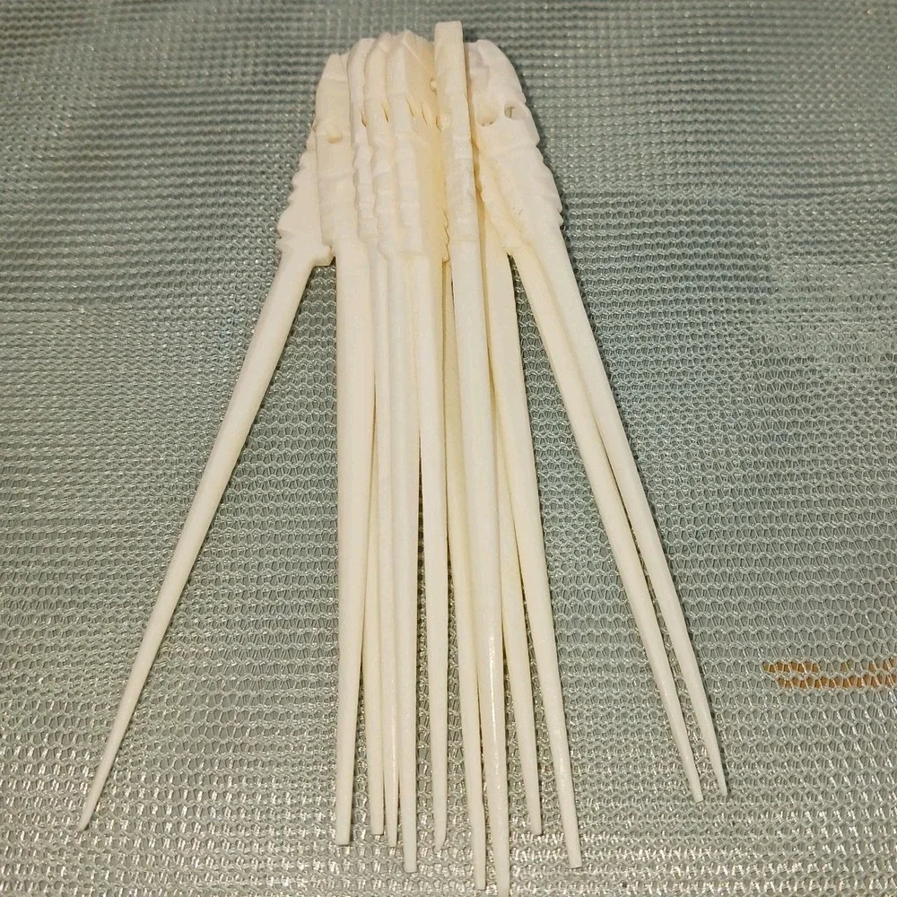12 Hand Carved BONE PICKS for Cocktail Appetizer Hors D'oeuvres 3.5